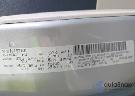 2019 Chrysler Pacifica Touring L from USA, damaged, VIN 2C4RC1BG6KR531484